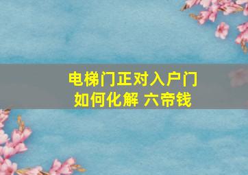 电梯门正对入户门如何化解 六帝钱